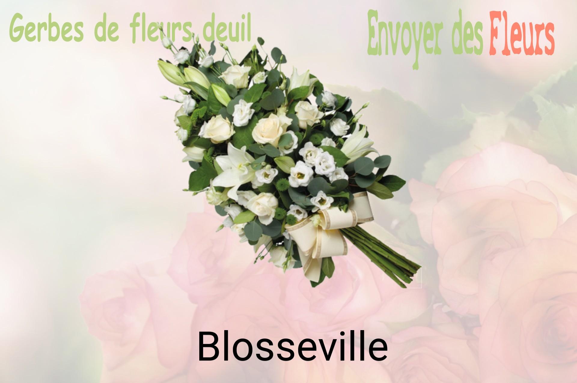 Gerbe de fleurs de deuil livrée à Blosseville